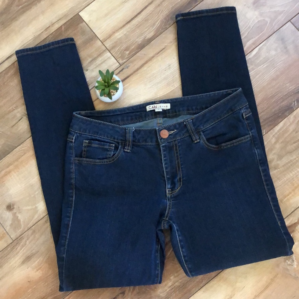 CABI Bree 755 Skinny JEANS 30inseam Rise8.5 DarkWash